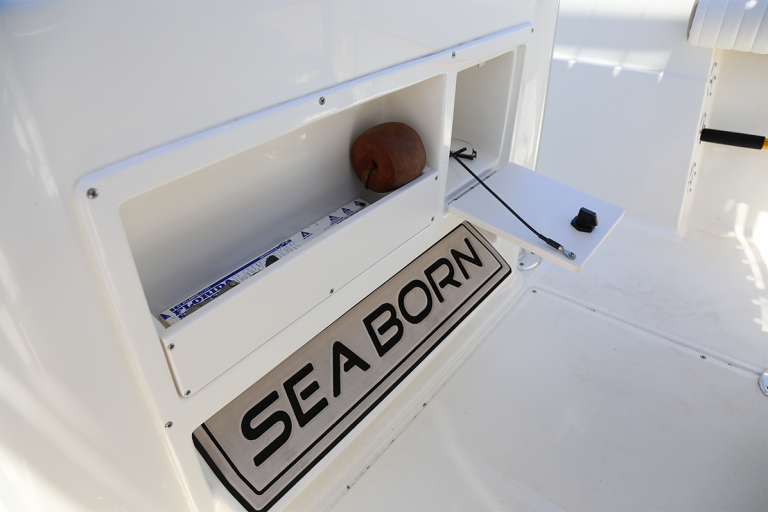 LX24 Center Console Padded Footrest & Storage Bin Bay Boats, Center