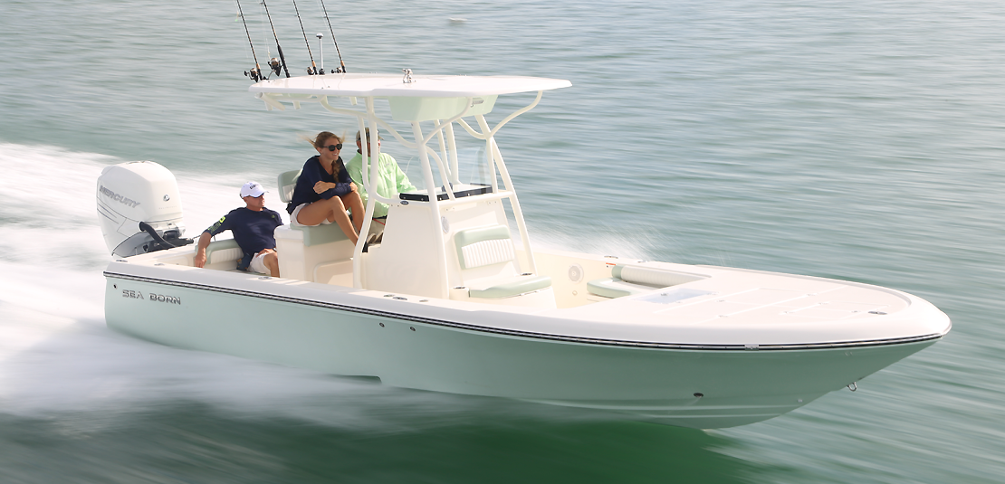 Sea Born FX25 Bay with Hard Top Bay Boats, Center Consoles