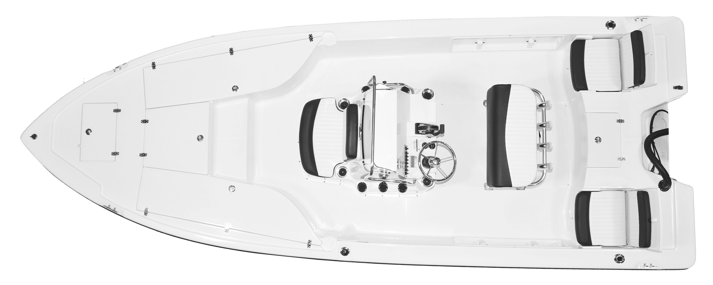 21-Foot Bay Boat Deck Layout