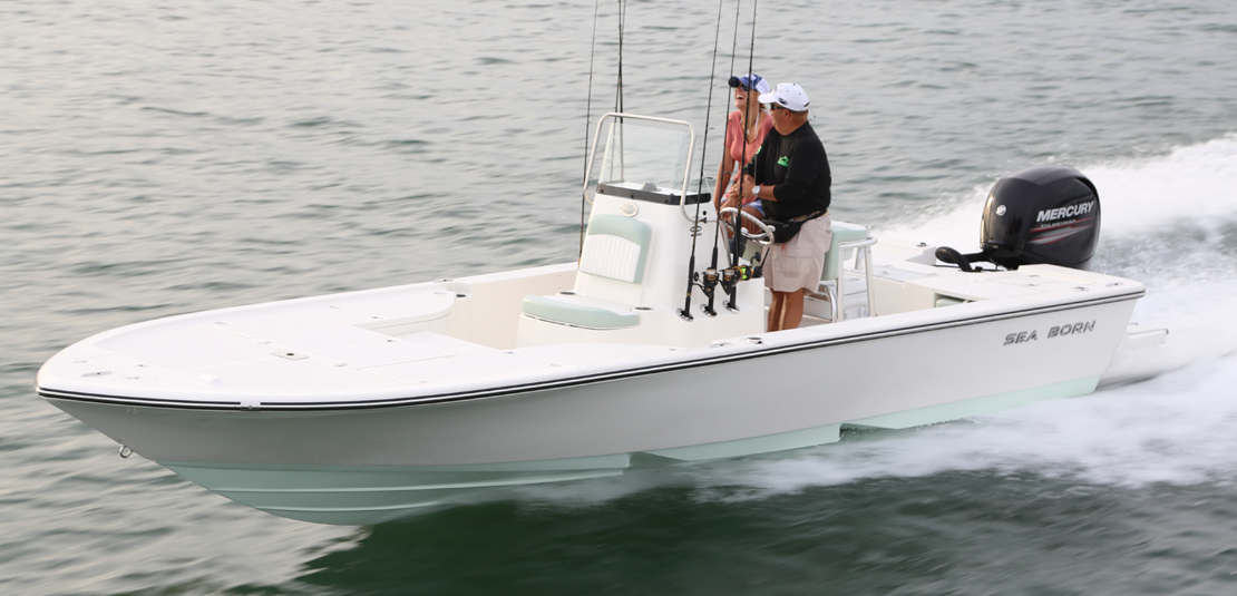 Sea Born 22-Foot Bay Boat w/ Mercury Outboard