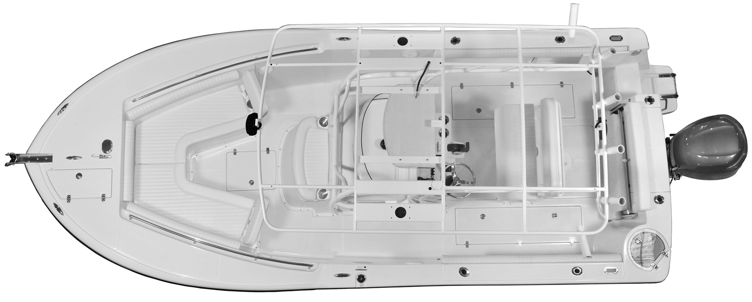 Offshore Boat with Forward Seating